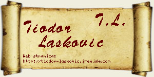 Tiodor Lasković vizit kartica